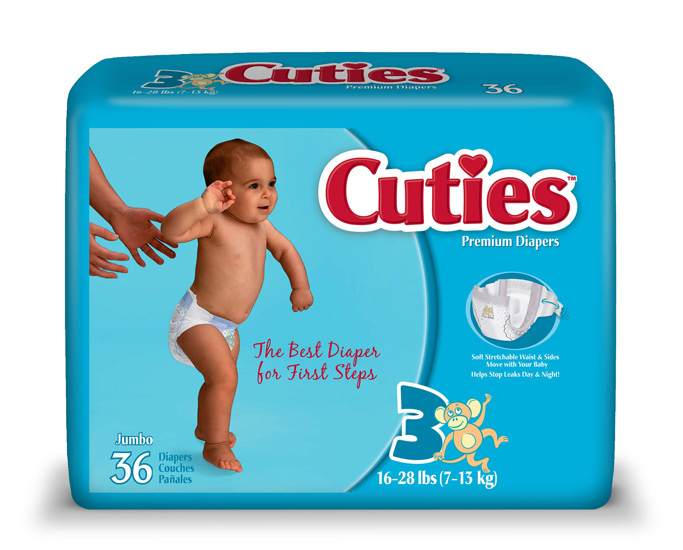 Baby Diaper Cuties® Size 3 - Unsex - Child